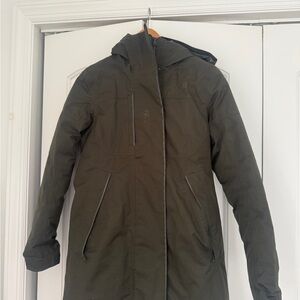 The North Face Olive Green Puffer Jacket